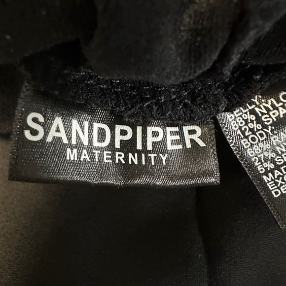 Women's Sandpiper Maternity Leggings Size Medium Black - Picture 3 of 10